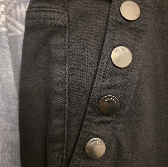 Chico’s black pull on wide leg sailor jeans, Chico’s size 1.5/ US size 10 - Picture 3 of 4